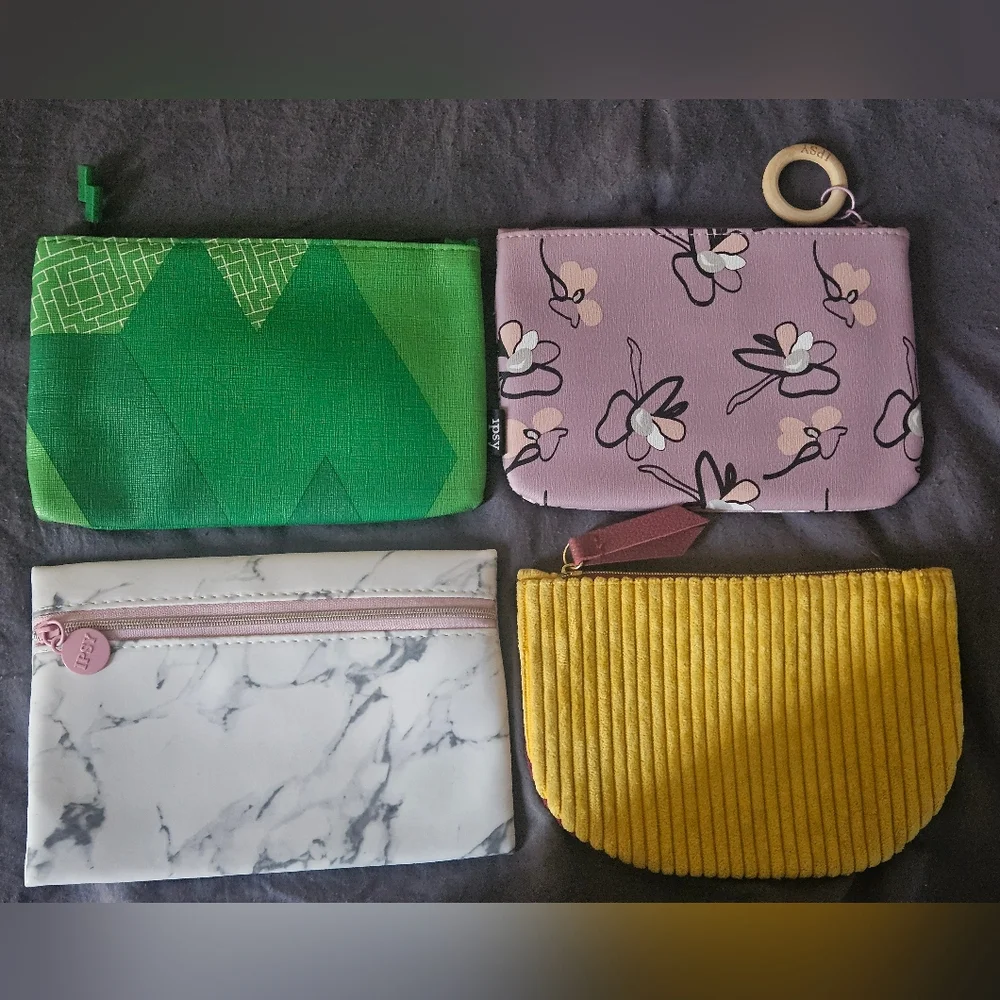 4 ipsy makeup/travel bags